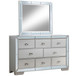 Stylish Storage Dresser - Silver Champagne