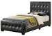 Twin Bed Stylish Transitional - Sleek Black