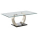 Pruitt - Glass Top Metal Base Table