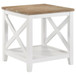 Hollis - Square Wood Table With Shelf