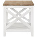 Hollis - Square Wood Table With Shelf