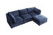 Modern Sectional L-Shape Sofa With Convertible Ottoman For Living Room
