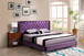 Upholstered Nailhead Trim Chic Bed