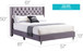 Upholstered Nailhead Trim Chic Bed