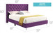 Upholstered Nailhead Trim Chic Bed