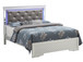 Bed With LED Light Accents Headboard