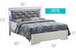 Bed With LED Light Accents Headboard