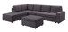 Cassia - 7 Seat Reversible Modular Sectional Sofa With Ottoman