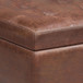 Shay - Large Square Coffee Table Storage Ottoman Mid-Century Style