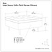 Shay - Large Square Coffee Table Storage Ottoman Mid-Century Style