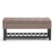Saxon - Upholstered Transitional Storage Ottoman Bench