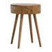 Nordic Chestnut Circular Nightstand