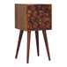 Mini Cube Carved 2 Drawer Nightstand