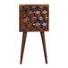 Mini Cube Carved 2 Drawer Nightstand