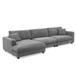 Oversized Sectional L Shaped Cloud Couch With USB Charging Port Cup Holder Deep And Wide Seat Sofa With Chaise Comfy