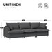 3 Seat Sofa Module For Modular Sectional Wide Seat Cloud Couch With Throw Pillows Upholstered