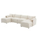 Modular Sectional With Deep And Wide Seat, Cloud Couch Set With Double Cushions Sofa With Movable Ottoman