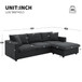 Modern Sectional Sofa With Throw Pillows, Cloud L Shaped Couch Set With Wide 4 Seat Comfy Couch Set With Movable Ottoman