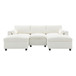 Modular Sectional With Storage Pockets, 5 Seat U Shaped Couch Set With Pillows, Free Combination Modern Cloud Sofa With 2 Movable Ottoman