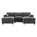 Modular Sectional With Storage Pockets, 5 Seat U Shaped Couch Set With Pillows, Free Combination Modern Cloud Sofa With 2 Movable Ottoman