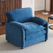 Oversized Reading Armchair With Thick Cushions, High Back Support