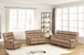 Albert 3PC Reclining Set in Palomino Fabric Albert 3PC Reclining Set in Palomino Fabric