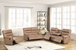 Albert 3PC Reclining Set in Palomino Fabric by Happy Homes Albert 3PC Reclining Set in Palomino Fabric by Happy Homes