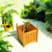 Square Outdoor Flower And Herb Pot - Teak