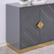 Paros Gray Console Table with Mirror