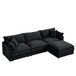 Contemporary Modular Sectional Sofa Set With Movable Ottoman