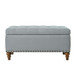 Upholstered Ottoman With Storage And Rivet Trim