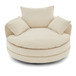 360° Swivel Accent Barrel Chair With Dual Layer Cushion And 3 Removable Pillows