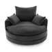 360° Swivel Accent Barrel Chair With Dual Layer Cushion And 3 Removable Pillows