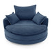 360° Swivel Accent Barrel Chair With Dual Layer Cushion And 3 Removable Pillows