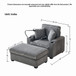 Oversized Chaise Lounge Chair With Ottoman And Storage