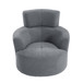 360° Swivel Chair Upholstered Accent Barrel Chair With Adjustable Headrest