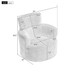 360° Swivel Chair Upholstered Accent Barrel Chair With Adjustable Headrest