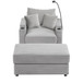 Single Sofa Couch With Storage Space, Movable Ottoman, USB Ports, Cup Holders, Phone Holder