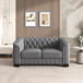 Upholstered Loveseat Sofa With Thick Removable Seat Cushion
