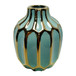 Ceramic Decorative Vase 8" - Green / Gold