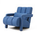 Modern Upholstered Accent Chair, Comfortable Linen Fabric With A Pillow For Living Room