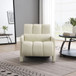 Modern Upholstered Accent Chair, Comfortable Fabric With A Pillow For Living Room