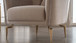 Plaza Living Room Chair - Lara Cream In Polyester