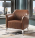 Teague - Accent Chair - Brown Synthetic Leather