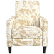 Push Back Upholstered Recliner Armchair