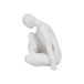 7" Contemplating Figure Rough Texture - White