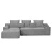 Modern L Shaped Sectional Sofa With Adjustable Configurations