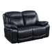 Ralorel - Motion Loveseat - Black Top Grain Leather