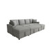 Sectional Sofa Convertible Pull-Out Bed With Storage Ottoman & USB Ports