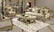 HD-2659 - 3 Piece Sofa Set - Metallic Gold